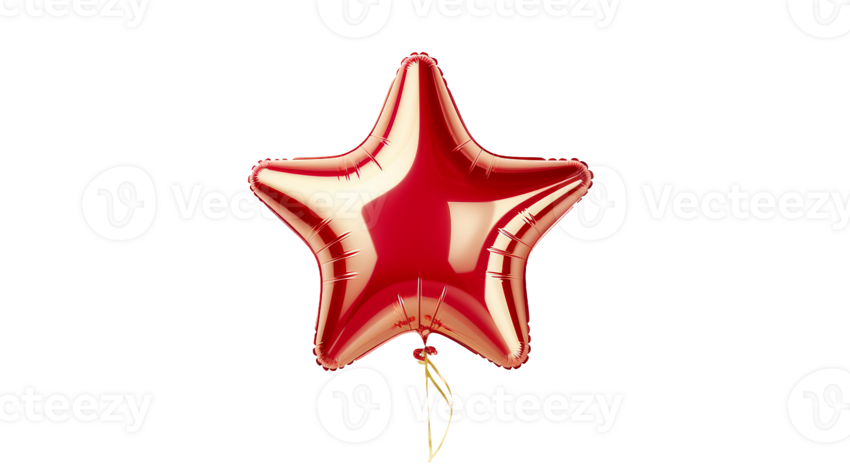 Glowing Star Balloon On Transparent Background png