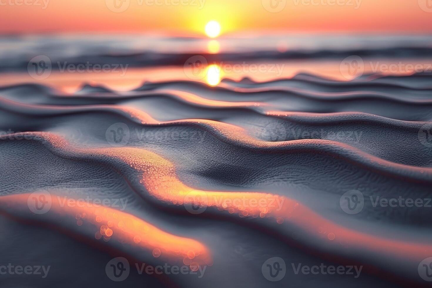 AI generated beach sand with ocean landscape professional photography photo