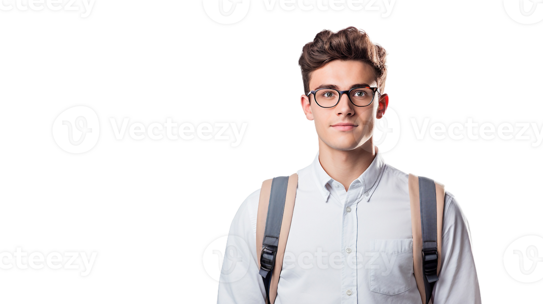 Male University Student On Transparent Background png