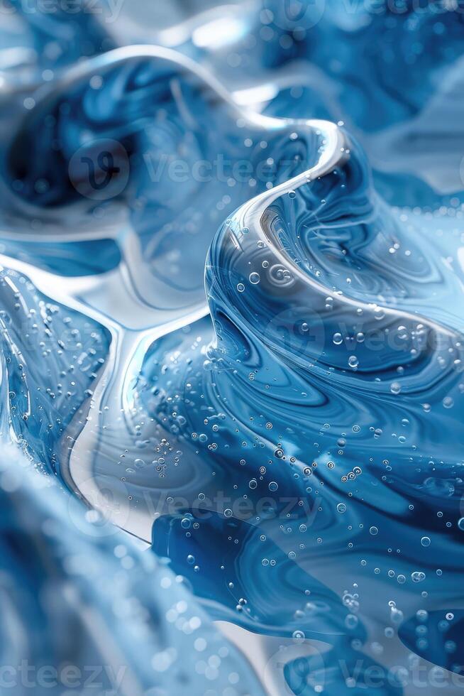 AI generated Abstract organic form and liquid flow photo