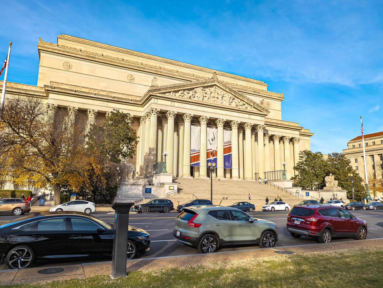 Washington, DC, USA - 12.16.2023 National Archives Building, which houses important American historical documents. photo