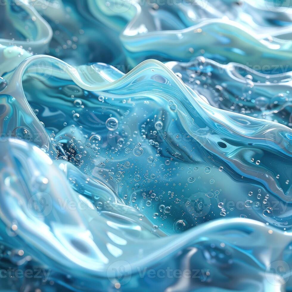 AI generated Abstract organic form and liquid flow photo