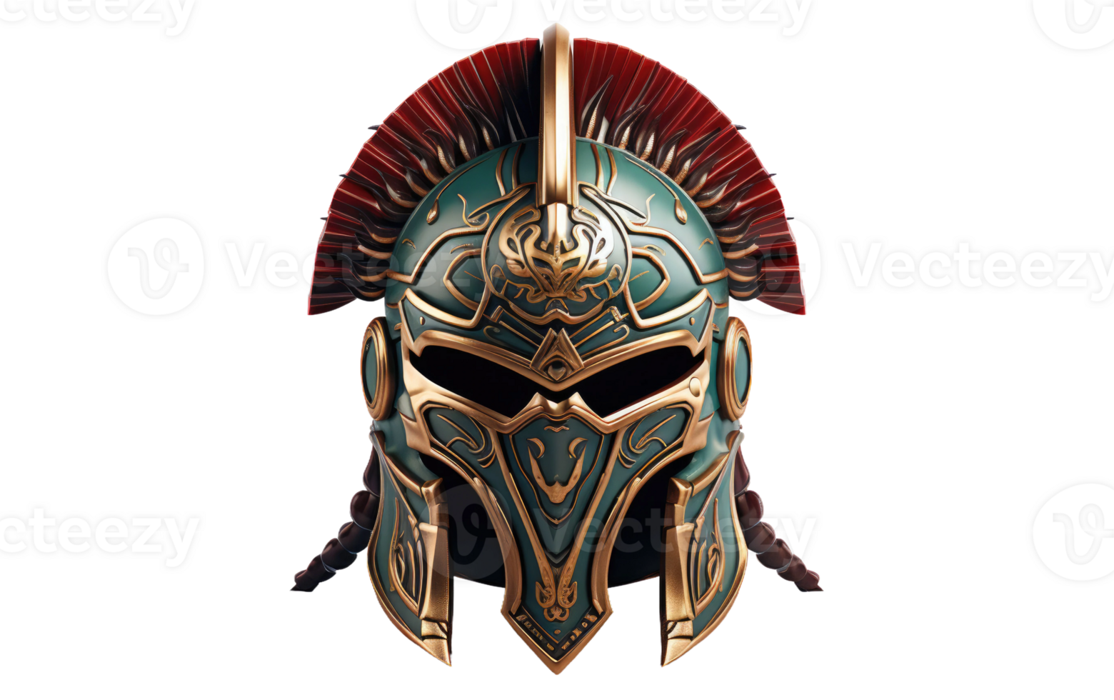 AI generated Spartan Helmet on Transparent background png