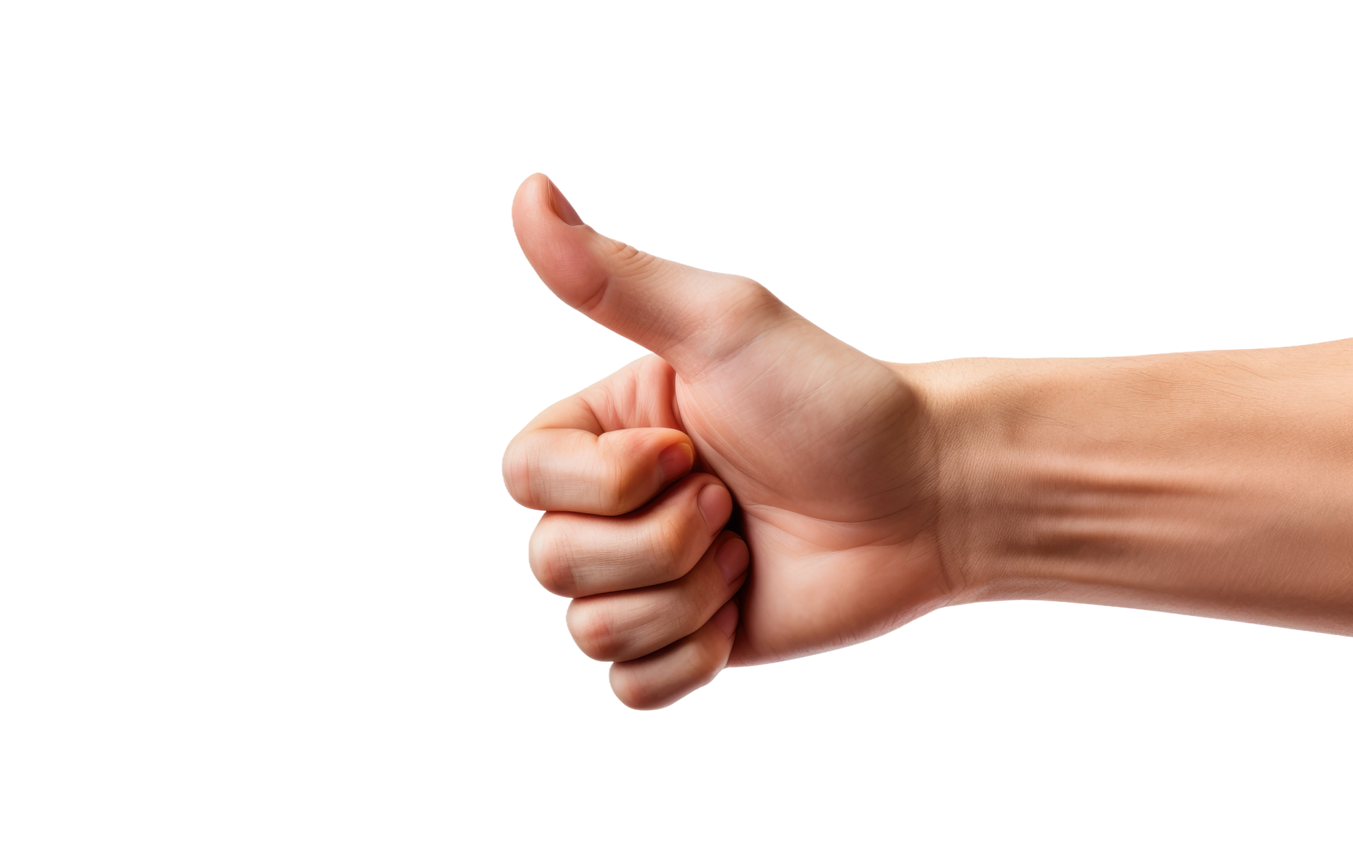 AI generated Hand Pointing thumbs up on Transparent background 41453598 PNG
