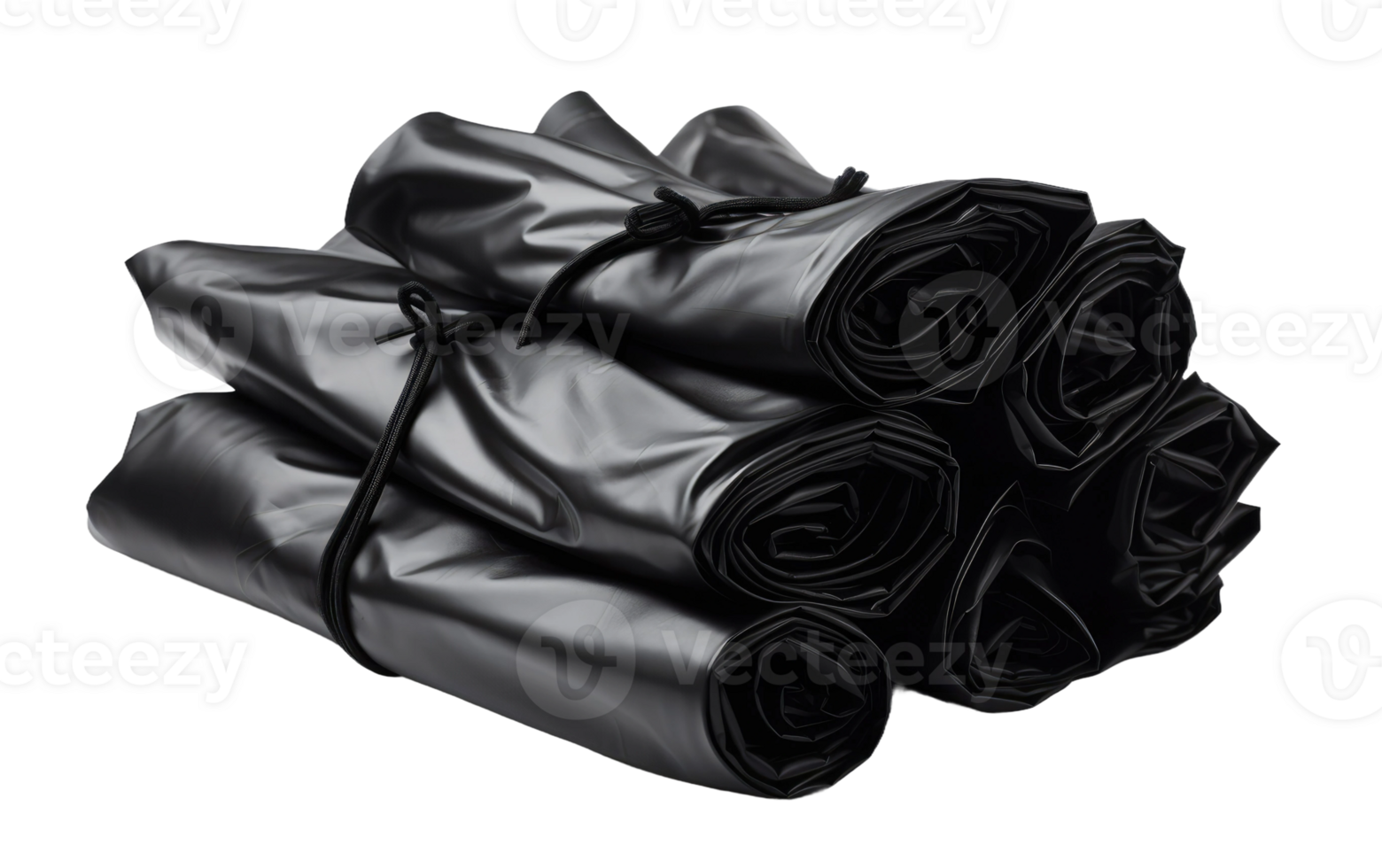 AI generated Close-Up of Black Garbage Bags on Transparent background png
