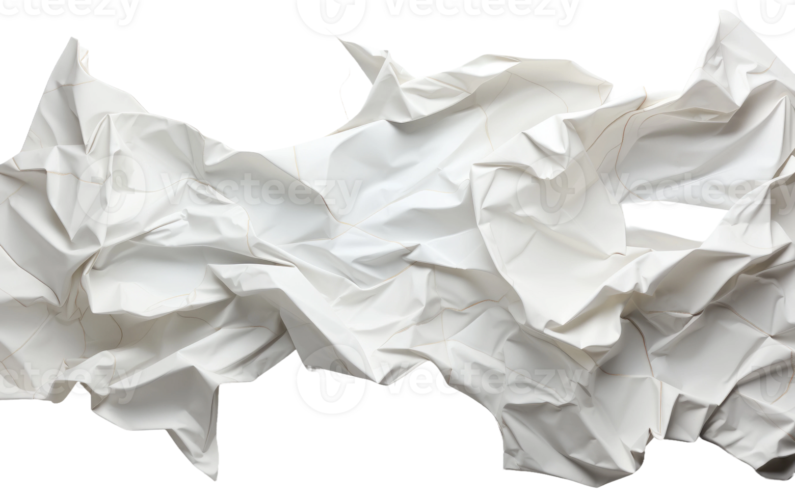 AI generated Crumpled Paper on Transparent background png