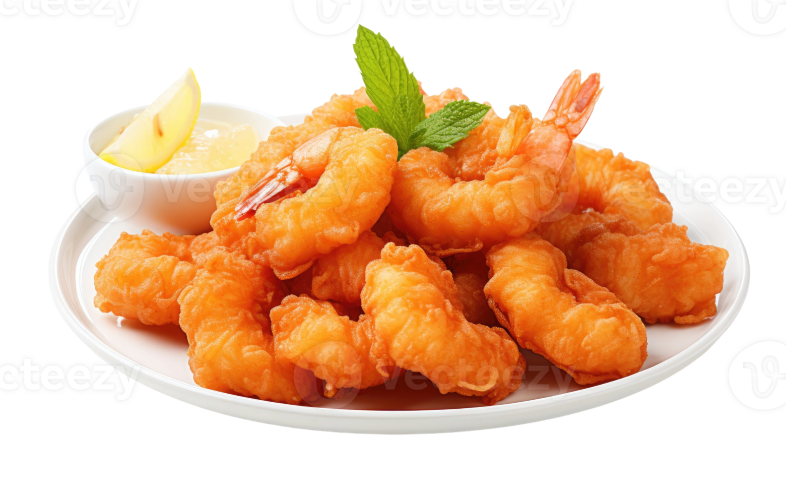 AI generated Fried Shrimp on Transparent background png