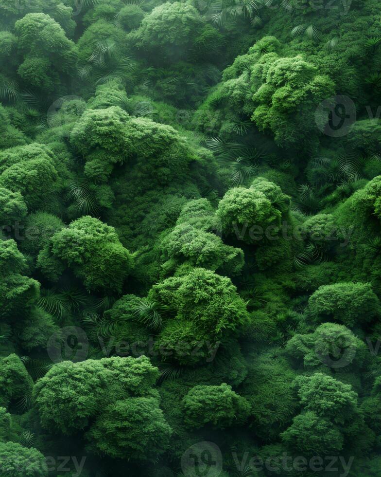 AI generated fluffy moss texture photo