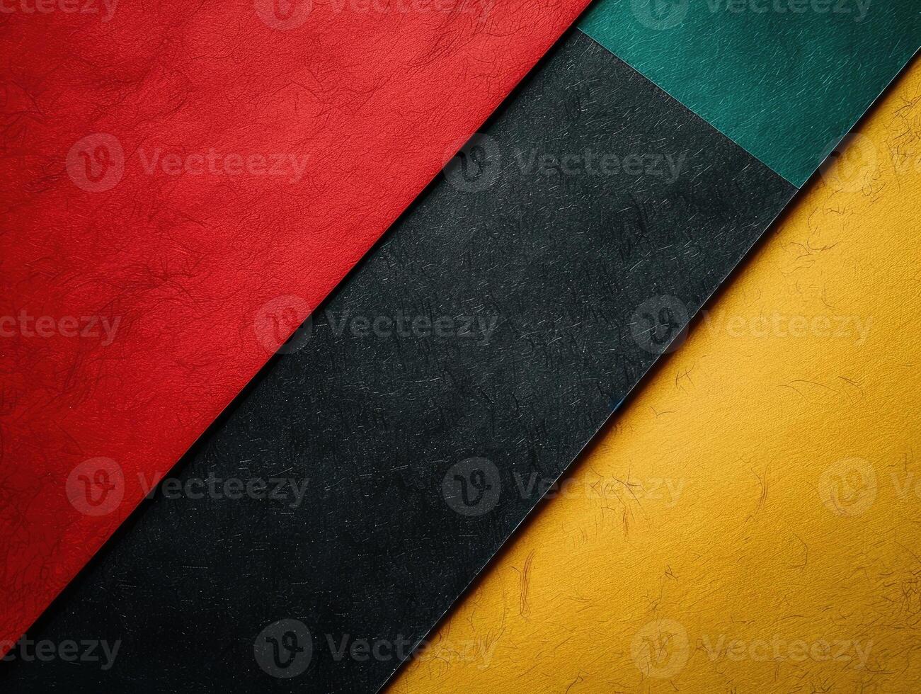 AI generated Red, black and green paper background photo