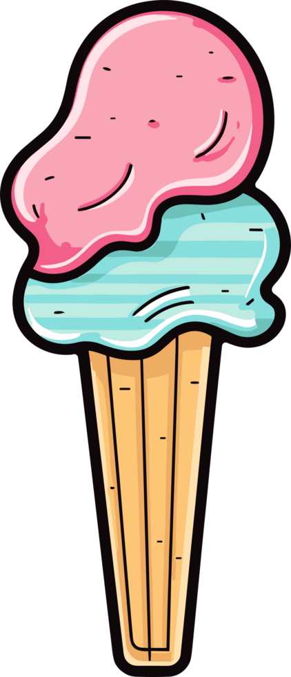 ai generiert Eis Sahne Clip Art Design Illustration png