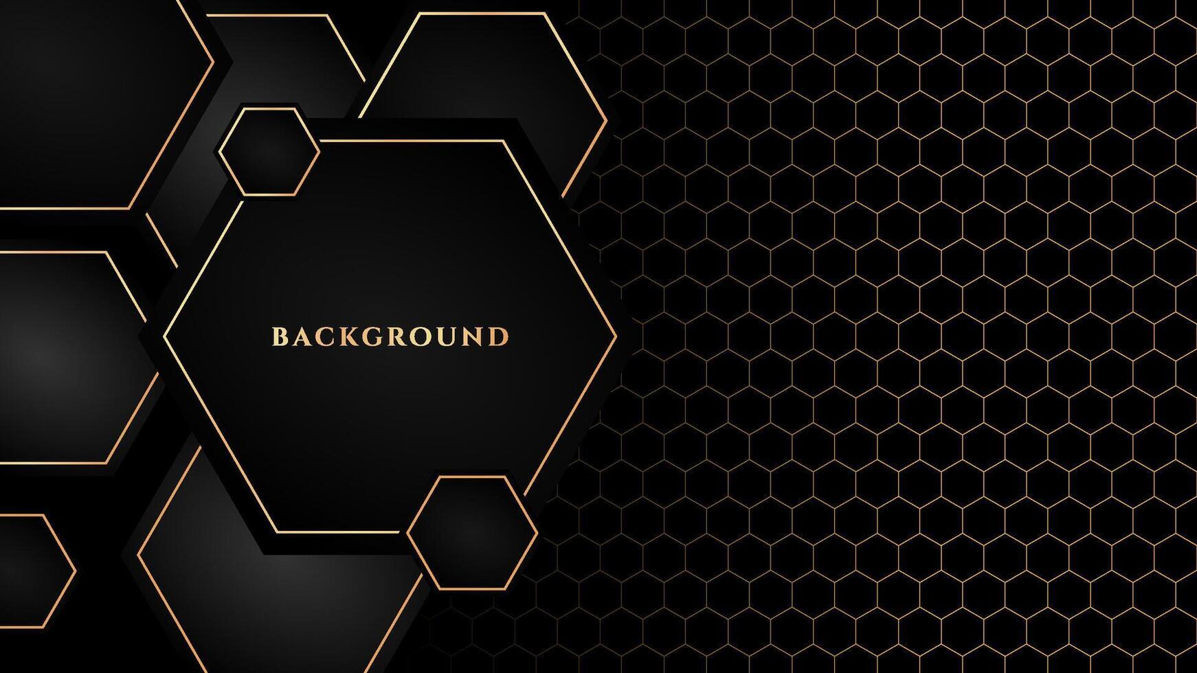 Modern luxury background with overlay hexagons and honeycomb decoration. Premium design template for banners, posters, covers, wallpapers, and others. vector