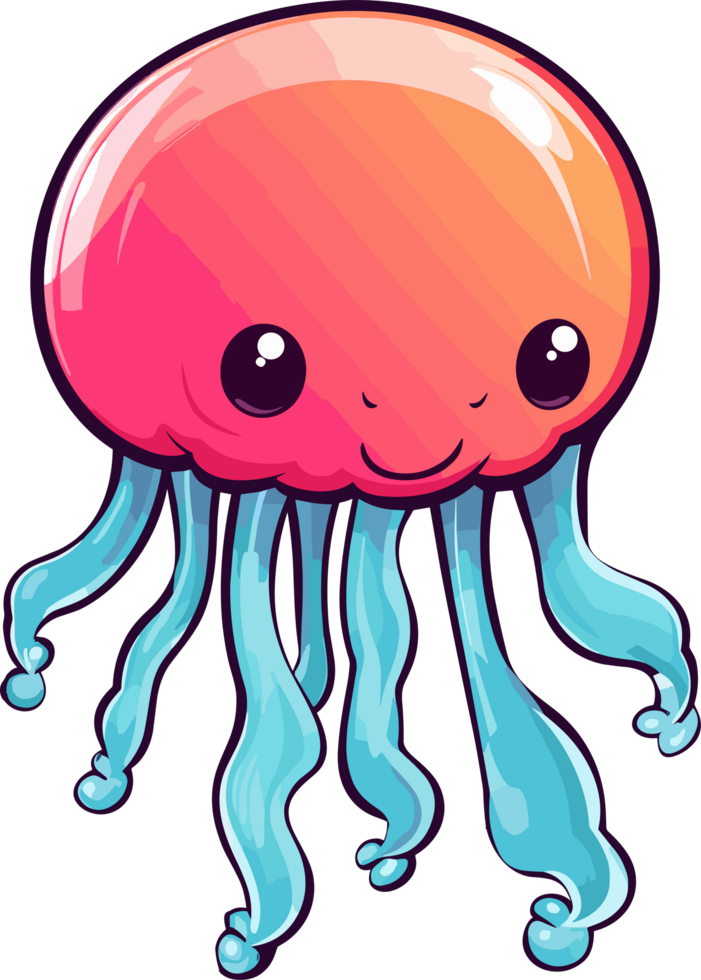 AI generated Jelly fish clipart design illustration png
