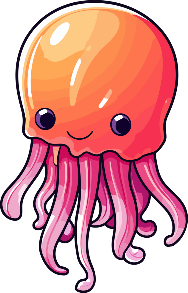 AI generated Jelly fish clipart design illustration png