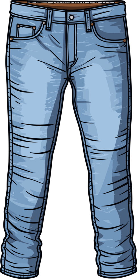AI generated Jeans clipart design illustration png