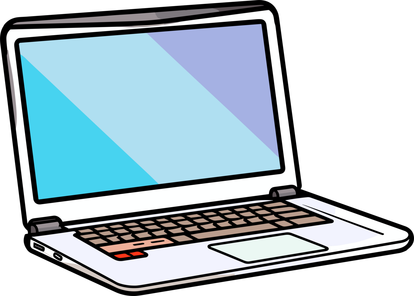 AI generated Laptop clipart design illustration png