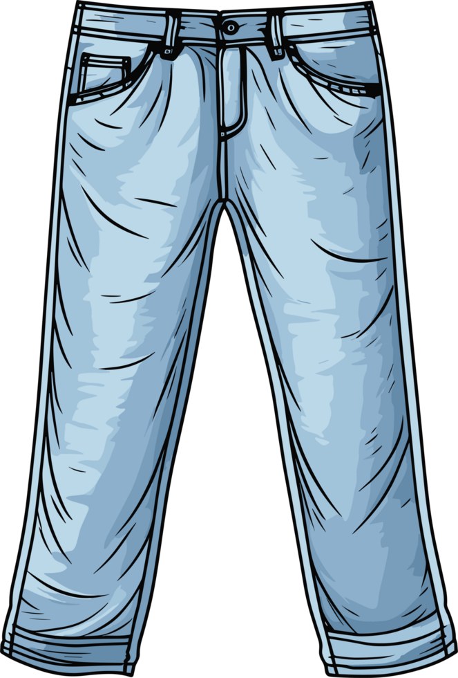 AI generated Jeans clipart design illustration png