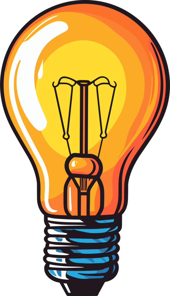 AI generated Light bulb clipart design illustration png