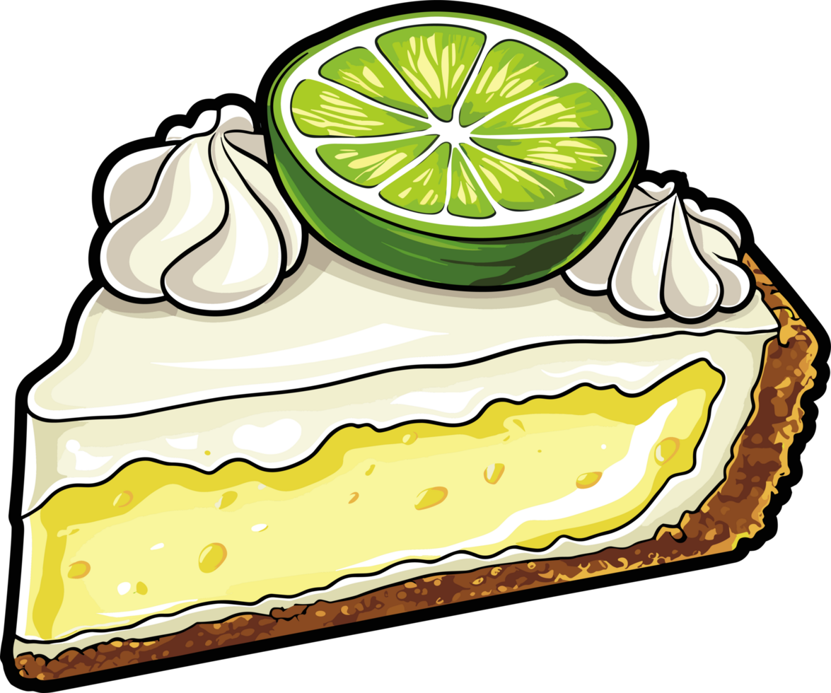 AI generated Key lime pie clipart design illustration png