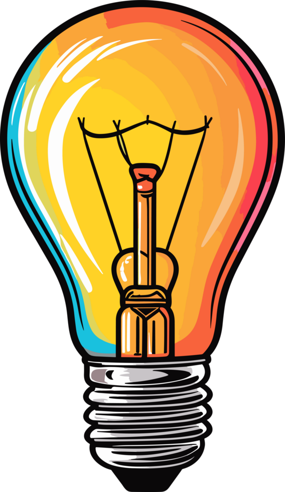 AI generated Light bulb clipart design illustration png