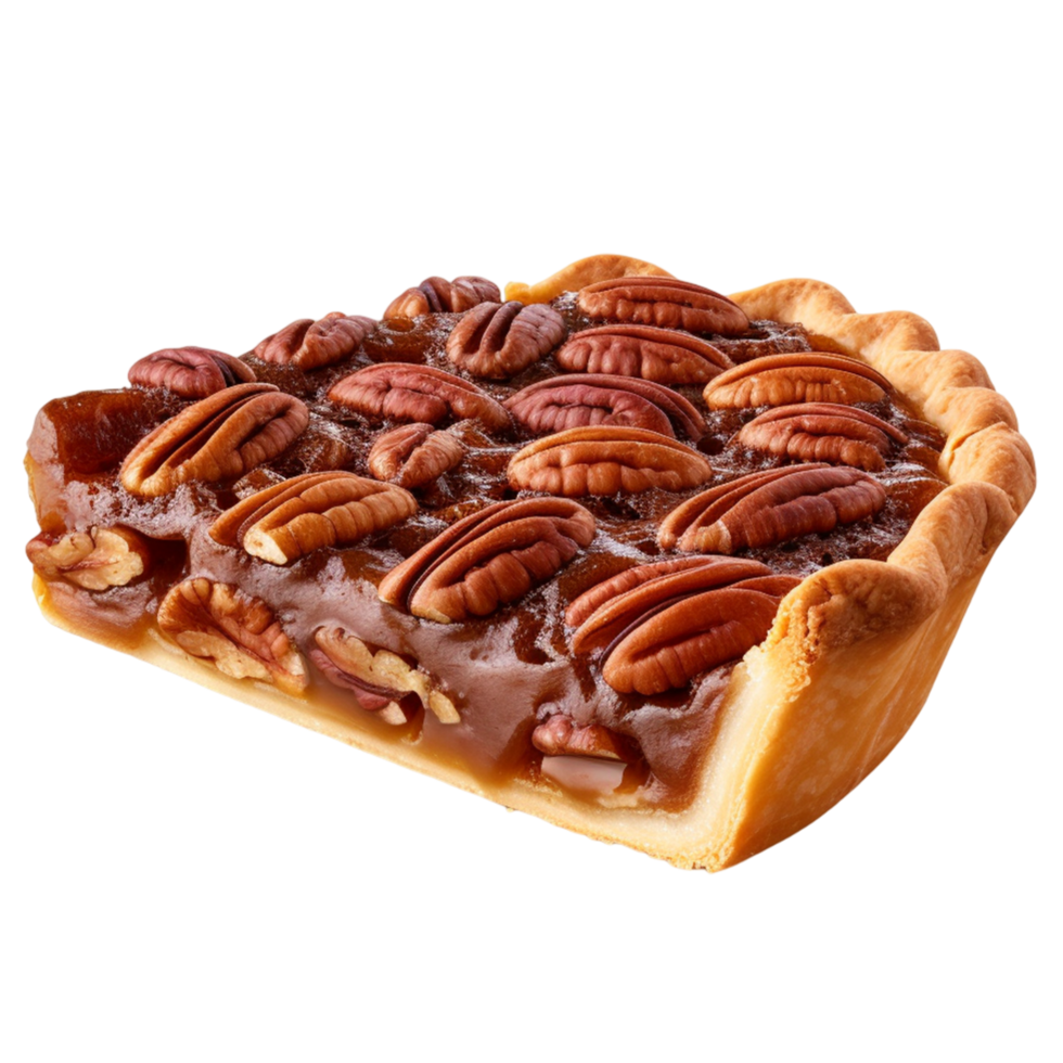 AI generated Pumpkin Pecan Pie with Condensed Milk isolated on transparent background png