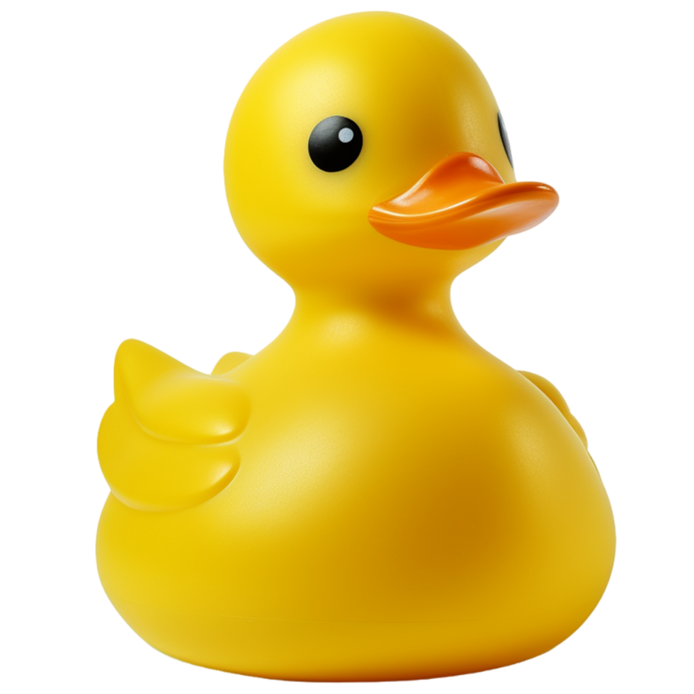 AI generated Yellow duck toy isolated on transparent background png