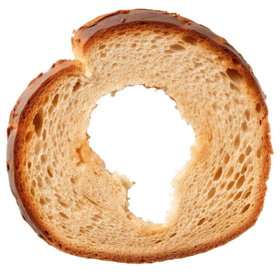 AI generated ring shape bread roll isolated on transparent background png