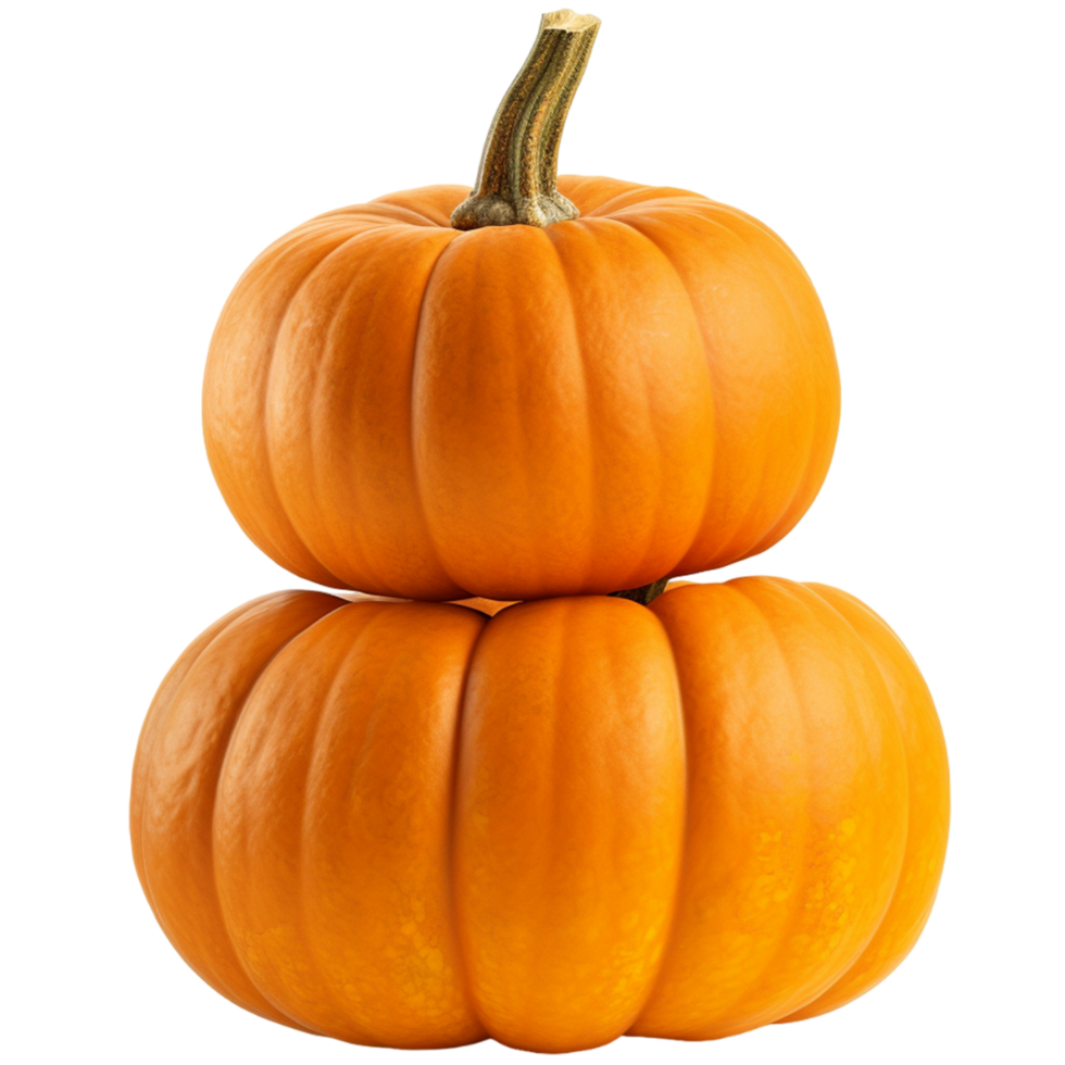 AI generated Stacked pumpkins for halloween isolated on transparent background png
