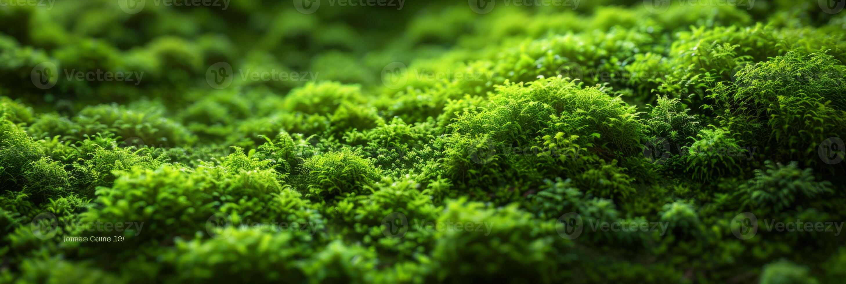 AI generated fluffy moss texture photo