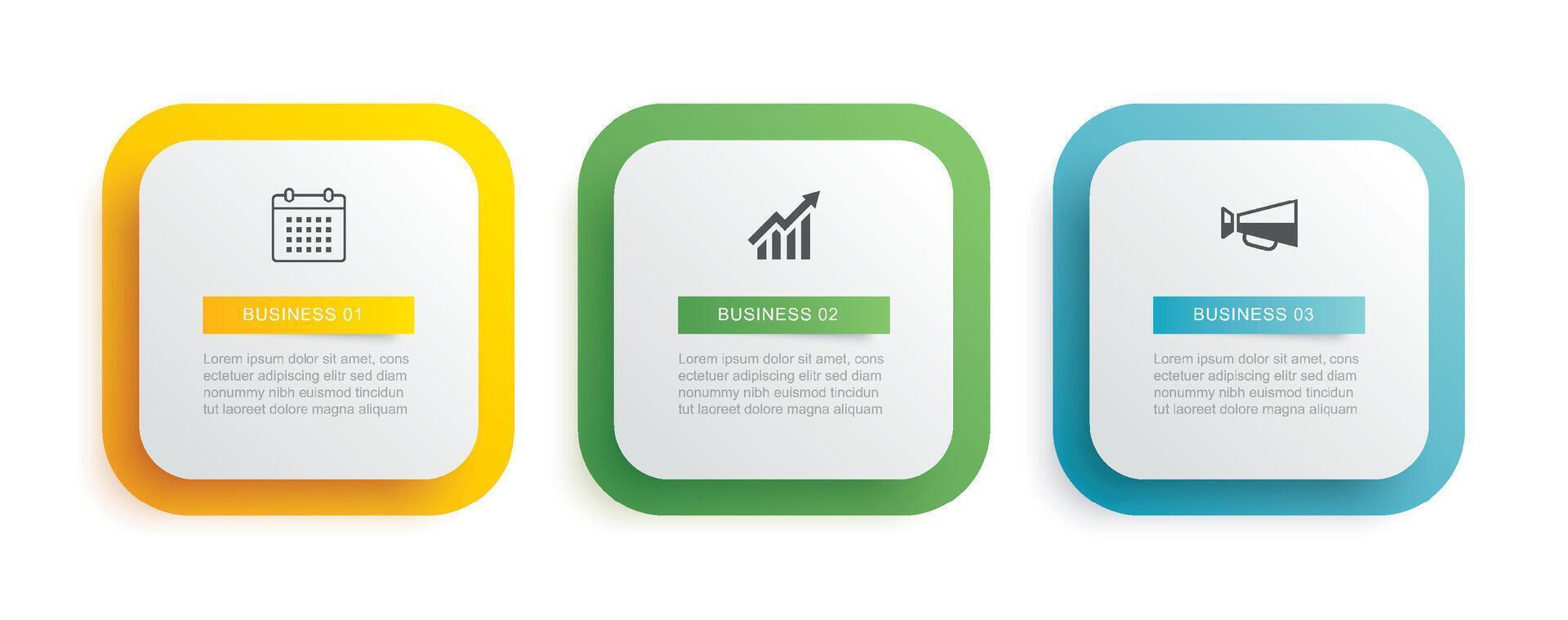3 data infographics tab paper index template. Illustration abstract background. vector
