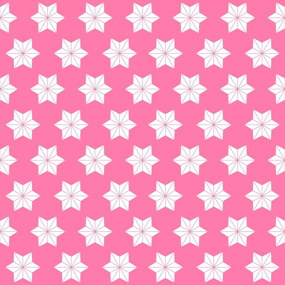 Seamless Japanese pattern with pink hemp leaf motif vector illustration