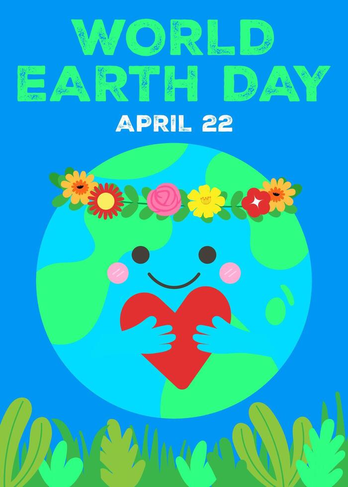 world Earth day poster set for graphic and web design business presentation marketing and print material Vector illustration
