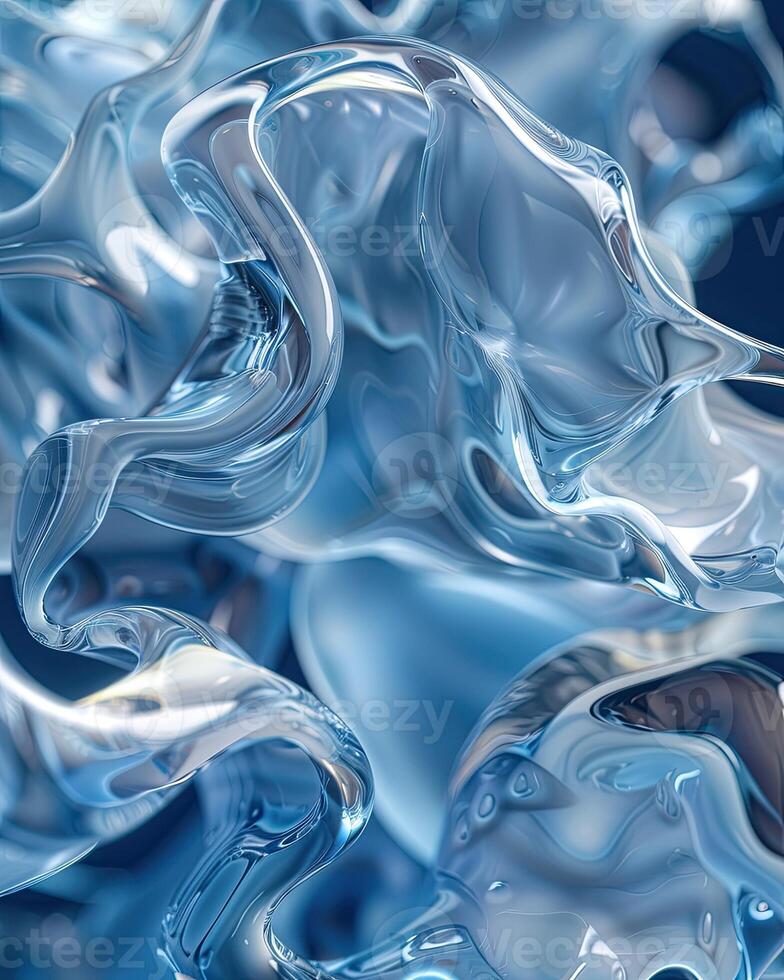 AI generated Abstract organic form and liquid flow photo