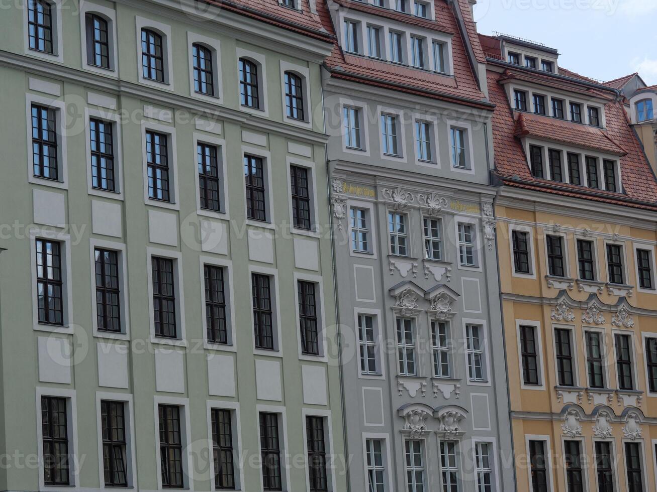 Dresden at the Elbe river in germany photo