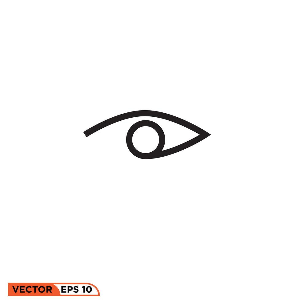 Eye icon design vector graphic of template, sign and symbol