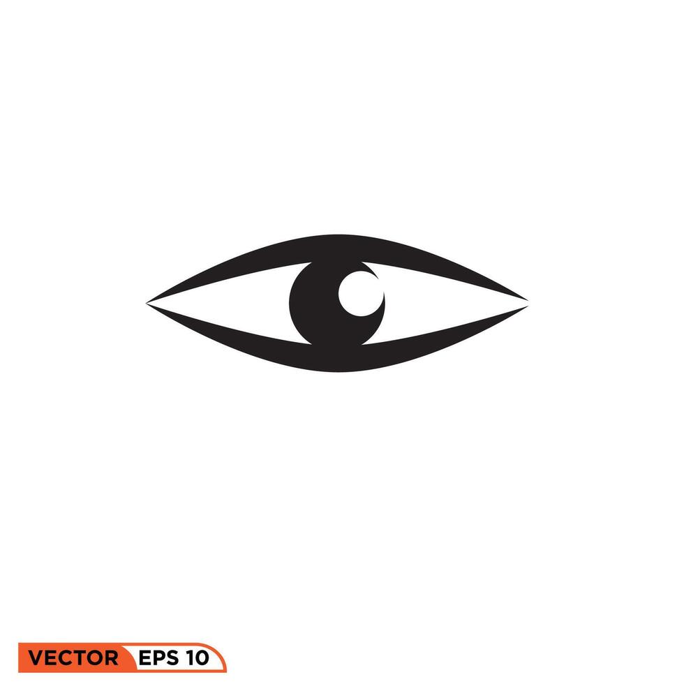 Eye icon design vector graphic of template, sign and symbol