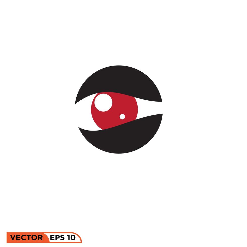 Eye icon design vector graphic of template, sign and symbol