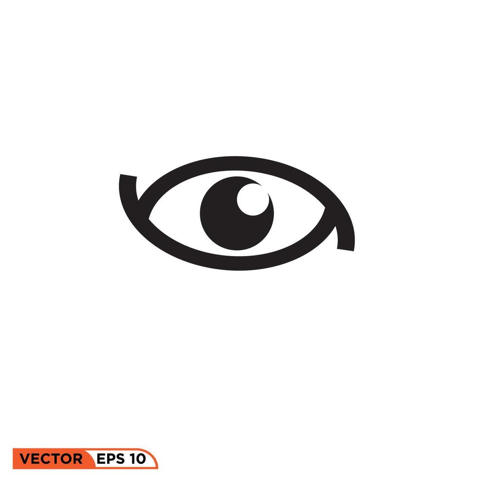 Eye icon design vector graphic of template, sign and symbol