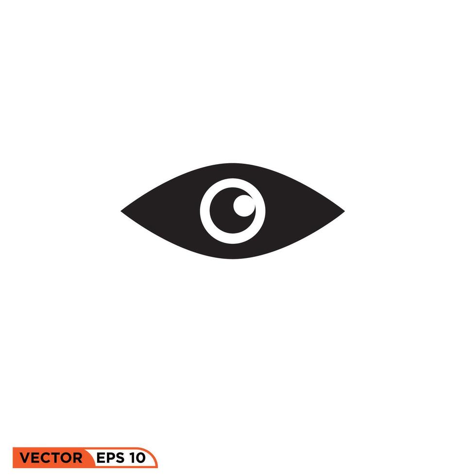 Eye icon design vector graphic of template, sign and symbol