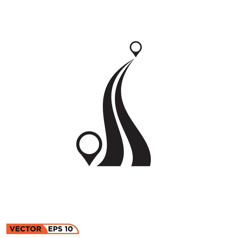 Mark location icon design vector graphic of template, sign and symbol