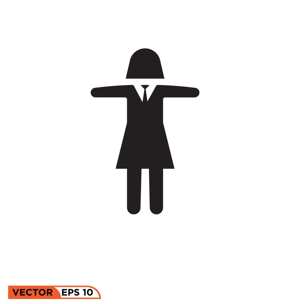 Women stickman icon design vector graphic of template, sign and symbol