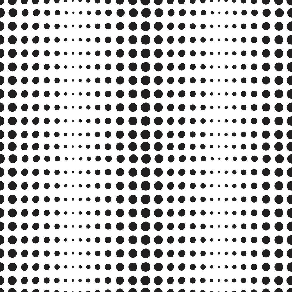 Small to large organic black dots on a white background seamless pattern. Surface art stock vector for printing on different surfaces