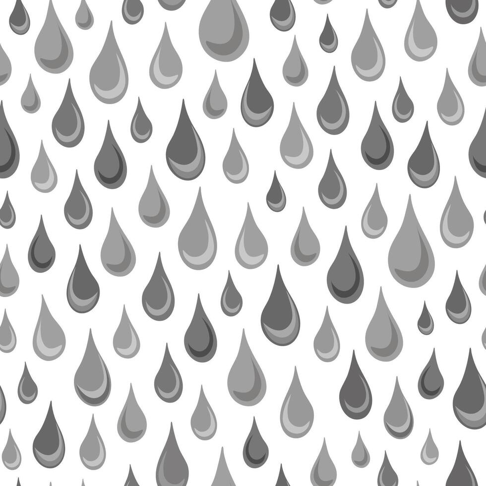 Freehand drawn gray shaded droplets organized in polka seamless vector pattern. Subtle surface art for printing or use in graphic design projects.