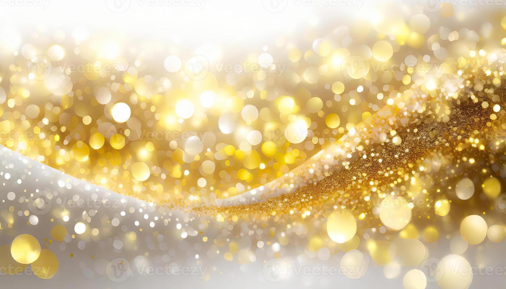 ai generado resumen antecedentes con oro partícula, Navidad dorado ligero brillar partículas bokeh efecto fiesta Brillantina, generado ai foto