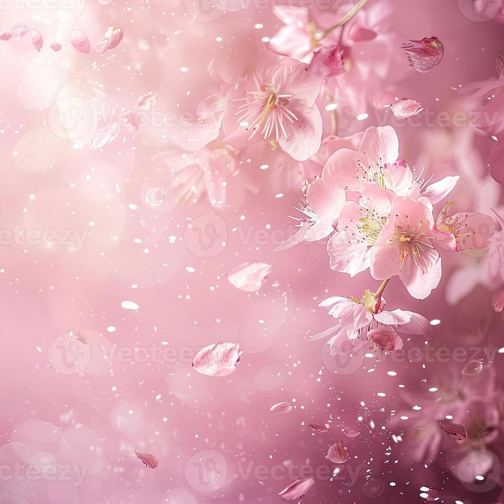 AI generated pure white flowers on a pink background photo