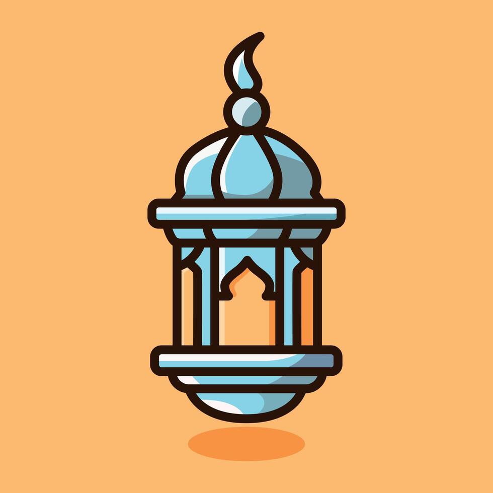 Flat vector illustration of arabic lantern for ramadan kareem