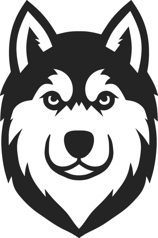 Siberian husky logo design vector
