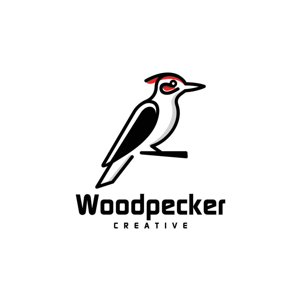 Woodpecker Logo Design vector