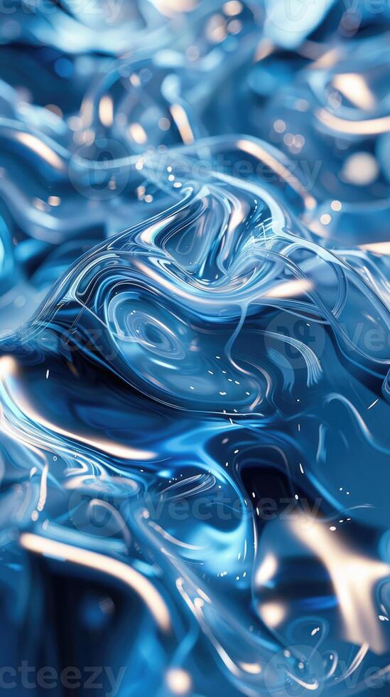 AI generated Abstract organic form and liquid flow photo