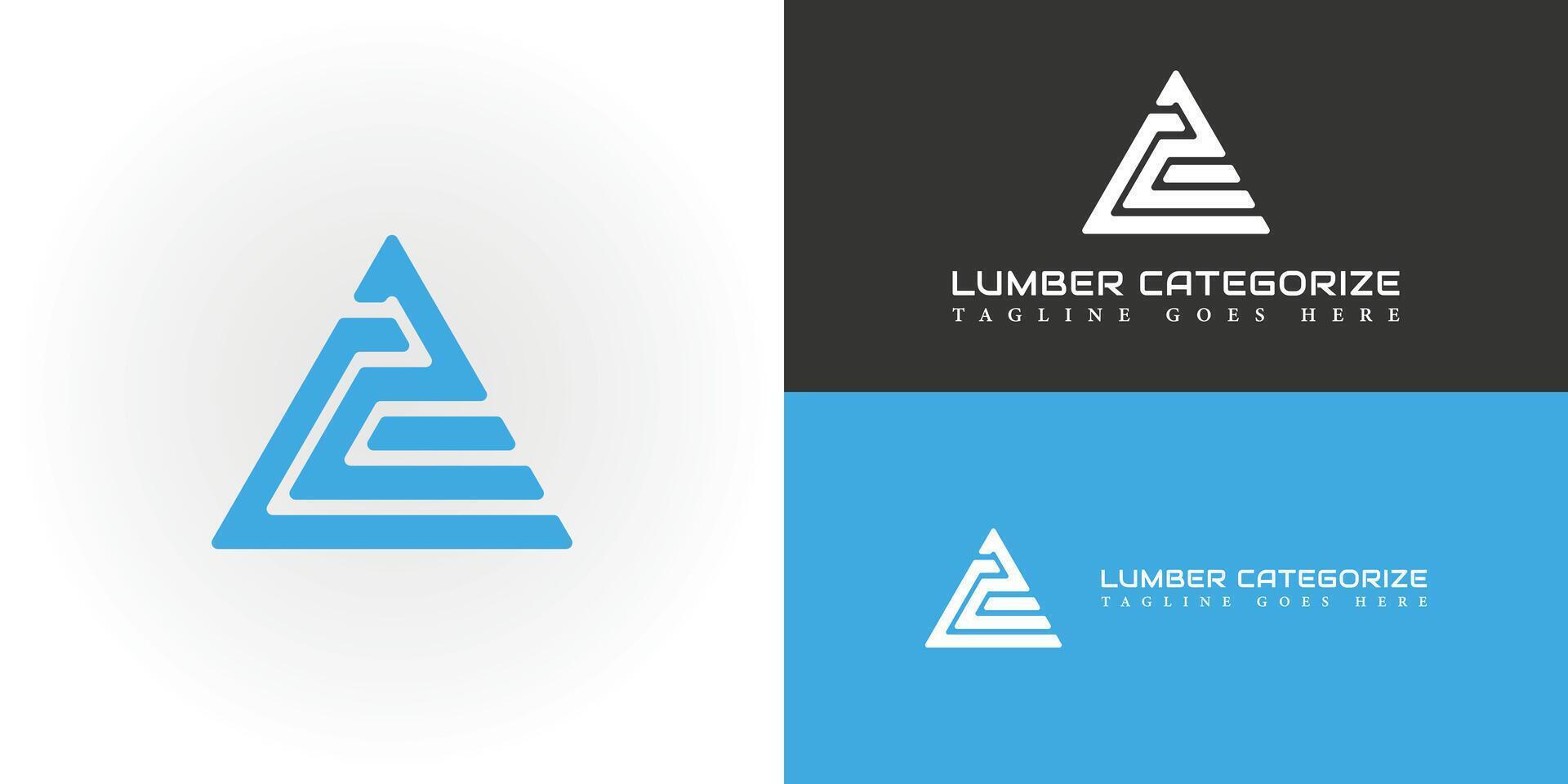 Letters LC or CL unique logo design with step formation real estate business icon in blue color isolated in multiple backgrounds applied for technology energy industry logo design inspiration template vector