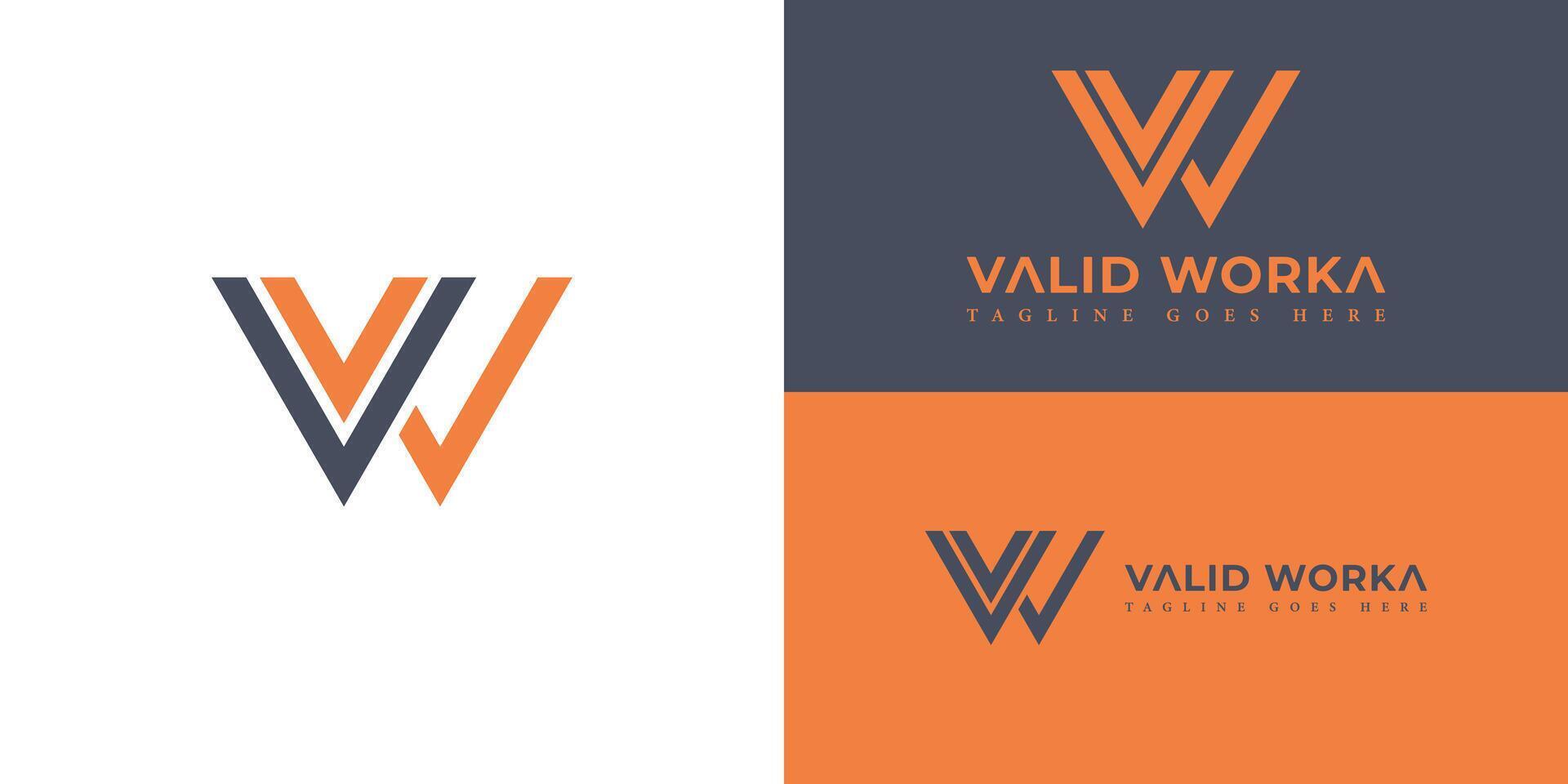 resumen geométrico triángulo letra w o vw logo en naranja y gris color aislado en múltiple antecedentes colores. el logo es usable para negocio y marca empresa logo diseño inspiración modelo vector